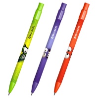 Карандаш механический цанговый 2 мм, с принтом кросс-серия МОНСТРИКИ, BRAUBERG, HB, встроенная точилка, корпус ассорти, 182111