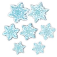 Комплект украшений на скотче 24*24см "Снежинка"