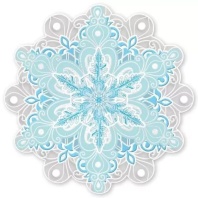 Украшение на скотче  9*9см "Снежинка"