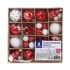 Шары елочные НАБОР 42 предмета "Red and White Shine", пластик, красный/белый, ЗОЛОТАЯ СКАЗКА, 592589