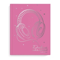 Дневник старш кл. обл. 7БЦ "Звездные наушники" глянц.лам., тисн.фольгой, 48л.