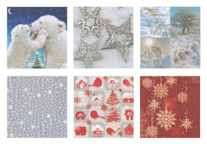 Салфетки бумажные для декупажа 33*33см "Зимние снежинки" 12шт/уп