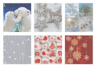 Салфетки бумажные для декупажа 33*33см "Зимние снежинки" 12шт/уп