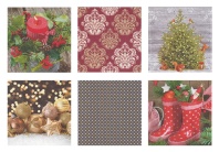 Салфетки бумажные для декупажа 33*33см "Рождественская композиция" 12шт/уп