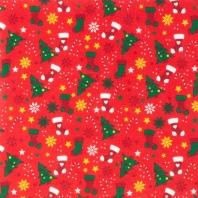 Фетр декоративный 30*45см 1мм "Новый год" красный