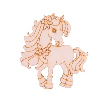 Заготовка деревянная Подвеска  8*9см "Лошадка" Символ года