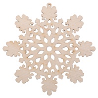 Заготовка деревянная Подвеска  9см "Снежинка"
