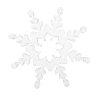 Заготовка пенопластовая 15см "Снежинка Зимнее шоу"