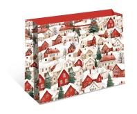 Пакет подар. бум. новогодн. 50*40*25см 157гр/м Домики