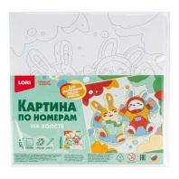 Живопись по номерам с акрилом 20*20см "Весёлые друзья"