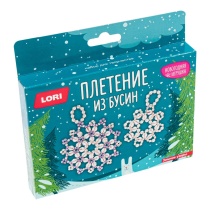 Плетение из бусин "Зимние узоры" игрушка на елку 7+