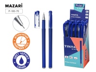 Ручка гелевая Mazari Tinta синяя, 0,5мм, цветн.корпус
