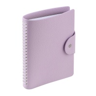 Ежедневник недат. А5 136л., кожзам, мягк.пер., гребень "Torino. Зефирный сиреневый" кнопка