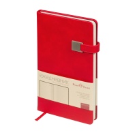 Ежедневник недат. А5 136л., кожзам, тв.пер. "Premier. Красный" магнит.хлястик, ляссе