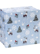 Коробка подарочная "Зима в лесу" 15,5*15,5*9cм