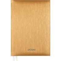 Ежедневник дат. 2026г А5 Attomex. Regent 336стр., золотистый, тв.обл., бумвинил, ляссе