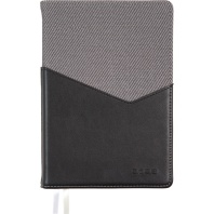 Ежедневник дат. 2026г А5 deVENTE Kollin 336стр.,тв. комбин. обложка,кожзам.,карман, черный