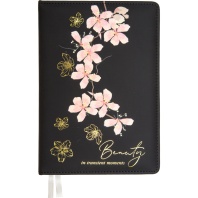 Ежедневник дат. 2026г А5 deVENTE Rebecca 336стр.,черный форзац, тв.обложка, кожзам,2ляссе, черный