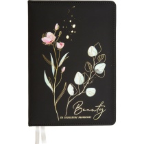 Ежедневник дат. 2026г А5 deVENTE Rebecca 336стр.,черный форзац, тв.обложка, кожзам,2ляссе, черный