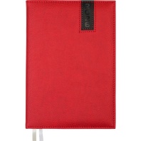 Ежедневник дат. 2026г А5 deVENTE Vertical 336стр.,красный, тв.обложка, кожзам, ляссе