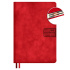 Ежедневник дат. 2026г А5 176л., кожзам, тв.пер. "#Думай как миллиардер. Тиволи глосс красный"выруб