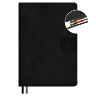 Ежедневник дат. 2026г А5 176л., кожзам, тв.пер. "#Думай как миллиардер. Тиволи глосс черный" вырубка