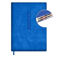 Ежедневник дат. 2026г А6 176л., кожзам, мягк.пер. "#Думай как миллиардер. Тиволи глосс синий"