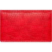 Планинг дат. 2026г, 155*95мм 64л. кожзам,тв.обл. Croco красный, ляссе