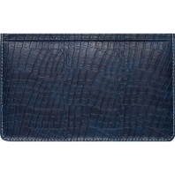 Планинг дат. 2026г, 155*95мм 64л. кожзам,тв.обл. Croco синий, ляссе