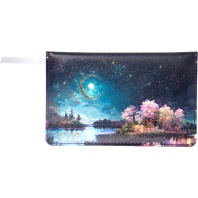 Планинг дат. 2026г, 155*95мм 64л., кожзам, Nature темно-синий, ляссе