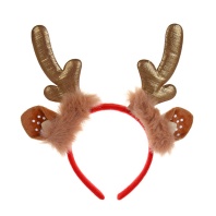 Ободок карнавальный "Оленьи рожки" 14см