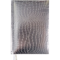 Ежедневник дат. 2026г B6 Attomex. Arkona 336стр., серебристый, тв.обл., бумвинил, ляссе