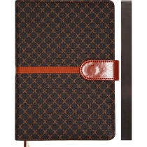 Ежедневник дат. 2026г А5 deVENTE Chelsea 336стр., коричневый, тв.обложка, кожзам, ляссе, магнит