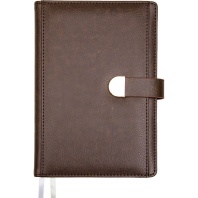 Ежедневник дат. 2026г А5 deVENTE Denver 336стр., коричневый, тв.обложка, кожзам, ляссе, карман