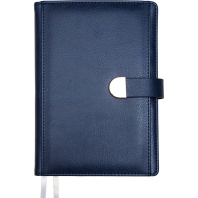 Ежедневник дат. 2026г А5 deVENTE Denver 336стр., синий, тв.обложка, кожзам, ляссе, карман