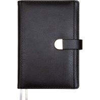 Ежедневник дат. 2026г А5 deVENTE Denver 336стр., черный, тв.обложка, кожзам, ляссе, карман