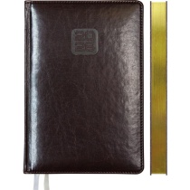 Ежедневник дат. 2026г В6 deVENTE Bravo 336стр.,бордовый ,тв.обл.,кожзам.,ляссе,70г/м2,золот.срез