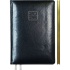 Еженедельник дат. 2026г. А4 64л., тв.обложка, кожзам Bravo синий, ляссе, золотой срез