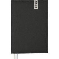 Еженедельник дат. 2026г. А4 64л., тв.обложка, кожзам Vertical черный, ляссе