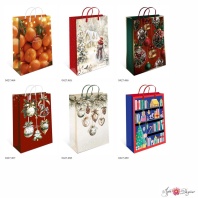 Пакет 40*30см (140мк) с пластиковой ручкой "Новый год" ассорти