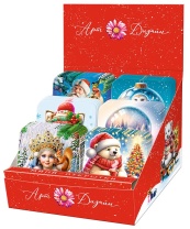 Набор мини-открыток "С новым годом" 120шт/уп отгрузка упаковкой