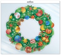 Плакат фигурный 30*40см "Новогодний венок"