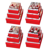 Набор подарочных коробок 3в1 "Гномы" 19*12*6.5, 21*14*8, 23*16*9.5см