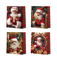 Пакет подар. бум. новогодн. 50*70*18 см 210 гр/м2 "Санта" микс дизайнов