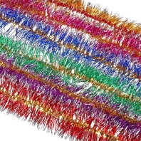 Мишура d= 10см, 2м, ПВХ, белая