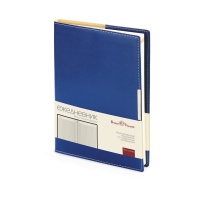 Ежедневник недат. А5 136л., мягк.пер., иск.кожа "Metropol. Синий" сменный блок