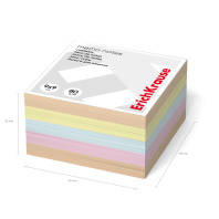 Бумага для заметок на склейке ErichKrause, 90x90x50 мм, 4 цвета