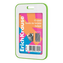 Бейдж вертикальный  ErichKrause Neon книжка, размер вставки 54х85 мм, зеленый (в пакете)