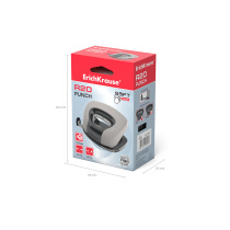 Дырокол ErichKrause R20 Classic, Soft touch, до 15 листов, черный (в коробке по 1 шт.)