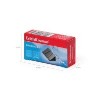 Зажимы для бумаг ErichKrause Classic, 15мм, черный (в коробке 12 шт.)